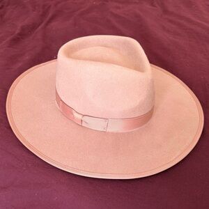 Carly Jean Los Angeles Blush Wide-Brim Hat